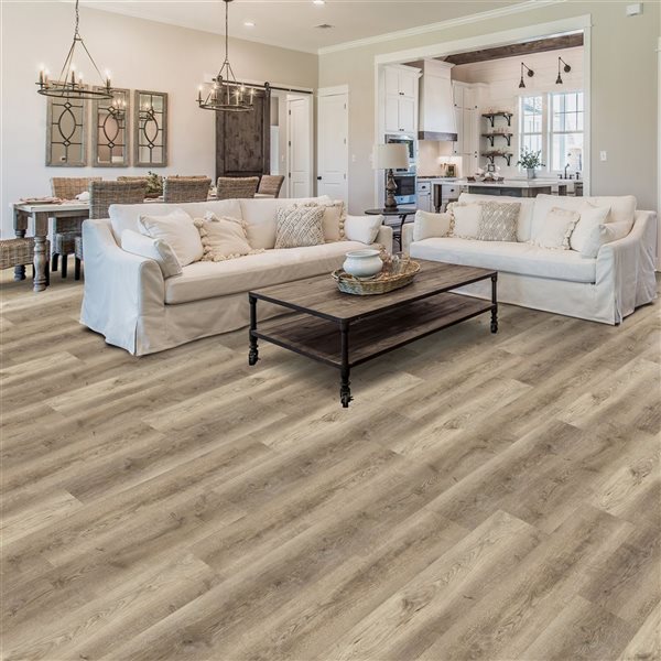 everhome Aurora Oak 4+1 mm Rigid Core Vinyl (4.6-in x 7.17-in) Sample