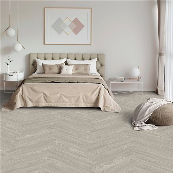 everhome Herringbone Hepburn 4.2+1 mm Rigid Core Vinyl (4.4-in x 5.9-in) Sample