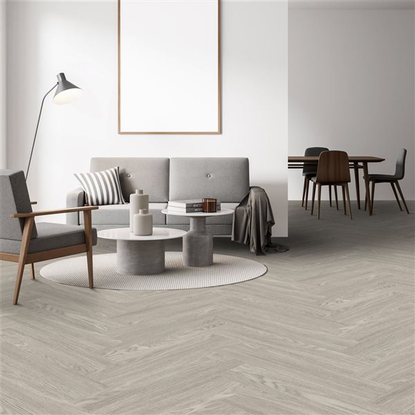 everhome Herringbone Hepburn 4.2+1 mm Rigid Core Vinyl (4.4-in x 5.9-in) Sample