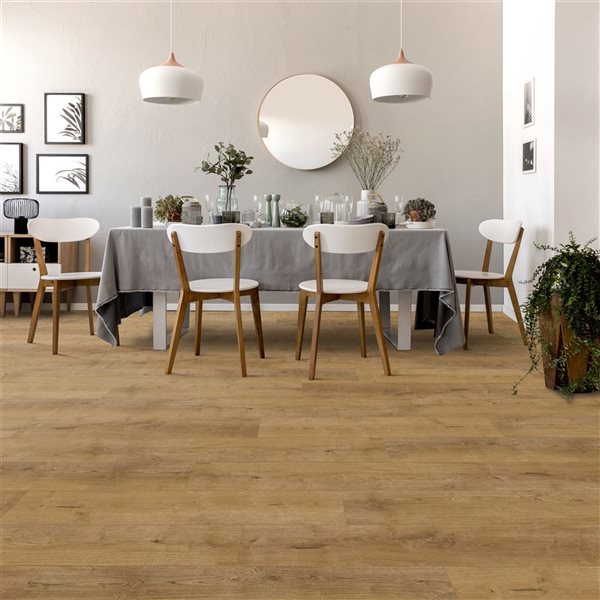 everhome Georgian Oak 3.5+1 mm Rigid Core Vinyl (4.6-in x 7.17-in) Sample