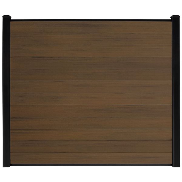 everhome Composite Fence Panel Kit – Savannah Brown (includes LWPNL0002 Fence Panels and LWRLS0001)