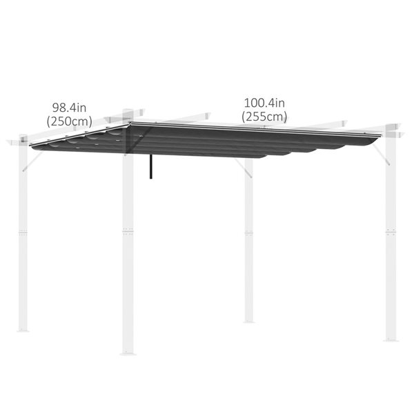 Outsunny Dark Grey Replacement Canopy for 9.8 x 9.8-ft Pergola