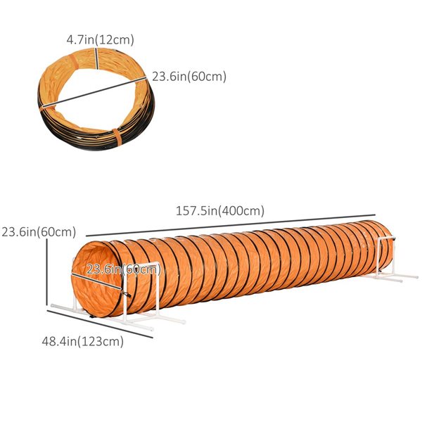 PawHut 24-in x 7-ft Dog Tunnel