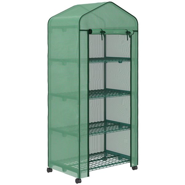 Outsunny 5.42 x 1.64 x 2.27-ft Polyethylene Portable Greenhouse