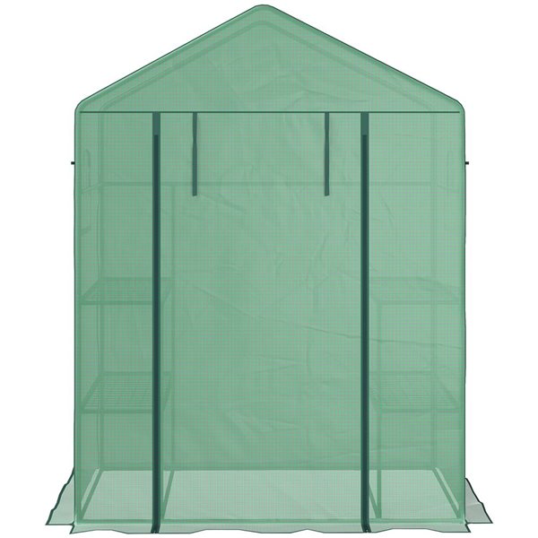 Outsunny 2.39 x 4.69 x 6.3-ft Polyethylene Greenhouse