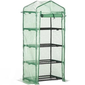 Outsunny 1.65 x 2.29 x 5.25-ft Polyethylene Portable Greenhouse