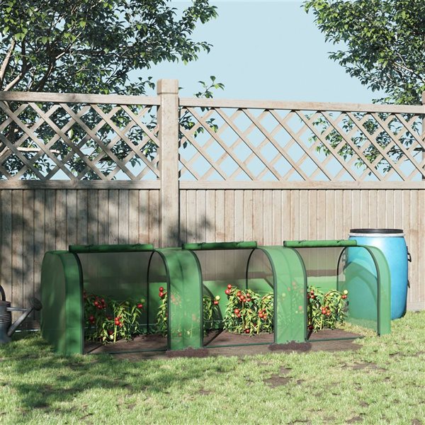 Outsunny 11.5 x 2.67 x 3.25-ft PVC Low Tunnel