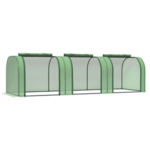 Outsunny 11.5 x 2.67 x 3.25-ft PVC Low Tunnel