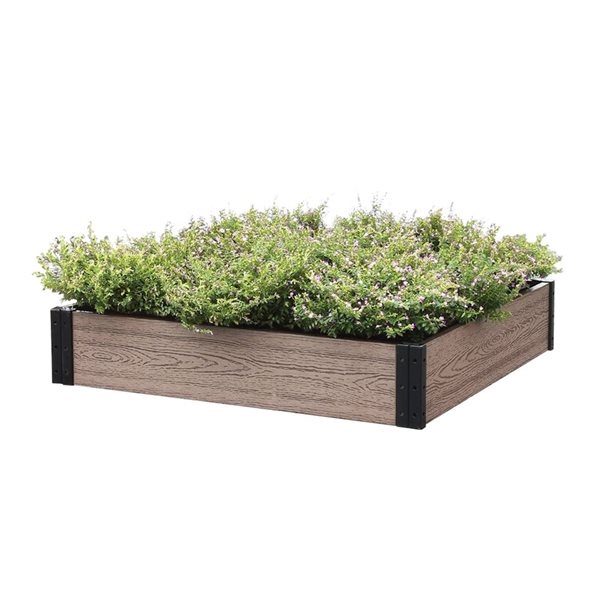 Everbloom Essential Raised Garden Bed 38 x 36 x 7-in Neutral Colour