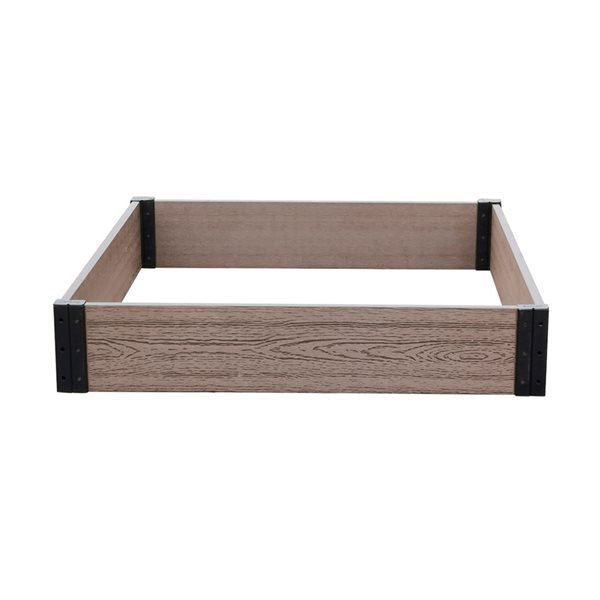 Everbloom Essential Raised Garden Bed 38 x 36 x 7-in Neutral Colour