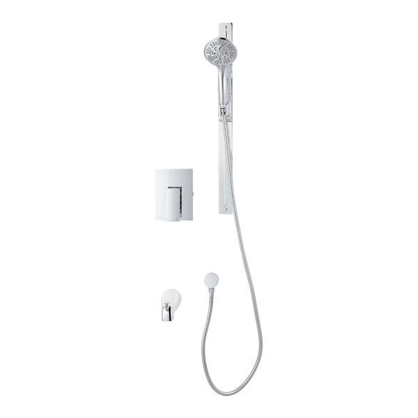 Robinet de douche chromé akuaplus® avec valve