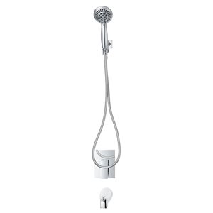 akuaplus Chrome 1-Handle Bathtub and Shower Faucet with Valve Included