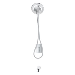 akuaplus Vera Chrome 1-Handle Bathtub and Shower Faucet with Valve Included