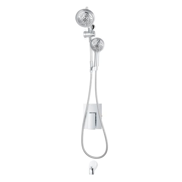 akuaplus® Lila Chrome 1-Handle Bathtub and Shower Faucet with Valve Included