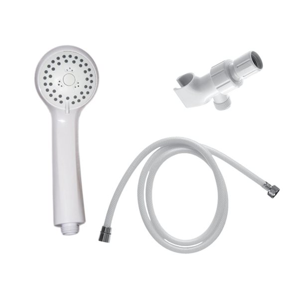 akuaplus® 3-Spray White Handheld Shower