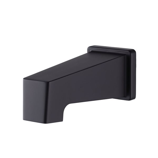 akuaplus® 1/2-in Matte Black Square Bathtub Spout