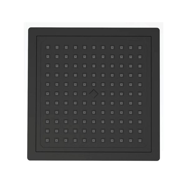 akuaplus® 1-Spray Matte Black Square Shower Head