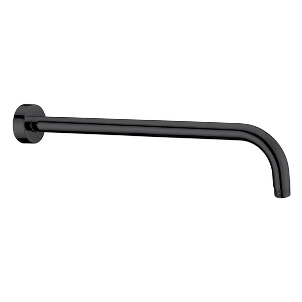 akuaplus® 0.5-in Matte Black Universal Shower Arm with Flange