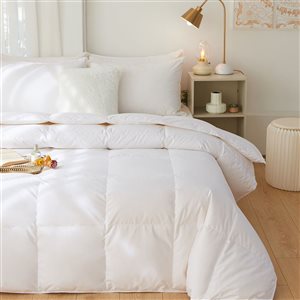 Couette réversible en duvet européen recyclé 280 FP pour lit double par Royal Elite