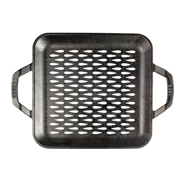 Seasoned Cast Iron Square Divided Griddle | Lodge Cast Iron
