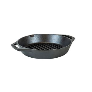 Lodge 10.25-in Cast Iron Dual Handle Grill Pan