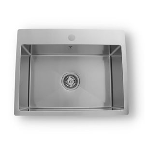 ONEX® Drop-In Single Bowl 23-in x 18-in x 9-in Stainless Steel Sink