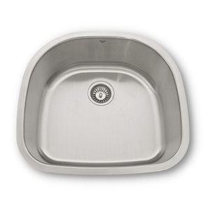 ONEX® Undermount Single Bowl 24-in x 21-in x 9-in Stainless Steel Sink