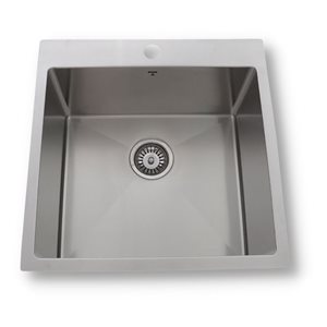 ONEX® Drop-In Single Bowl 20-in x 20-in x 10-in Stainless Steel Sink