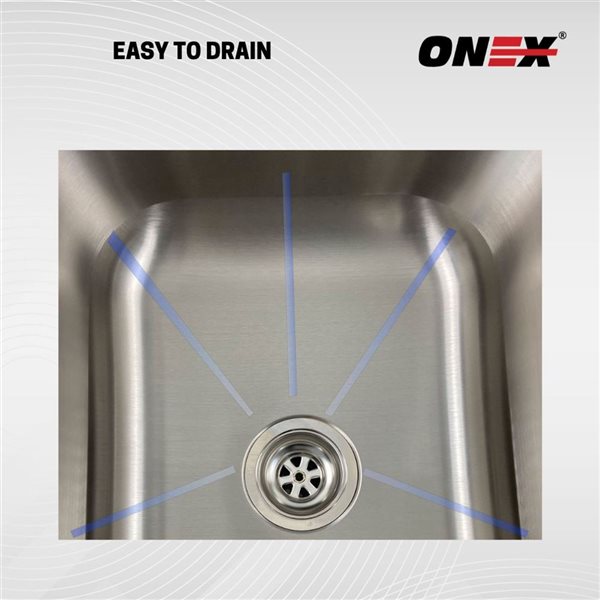 ONEX® Drop-in Single Bowl 20-inX20-in x 8-in Stainless Steel Sink