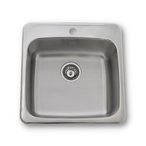 ONEX® Drop-in Single Bowl 20-inX20-in x 8-in Stainless Steel Sink