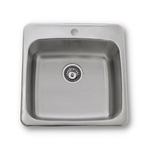 ONEX® Drop-in Single Bowl 20-inX20-in x 8-in Stainless Steel Sink