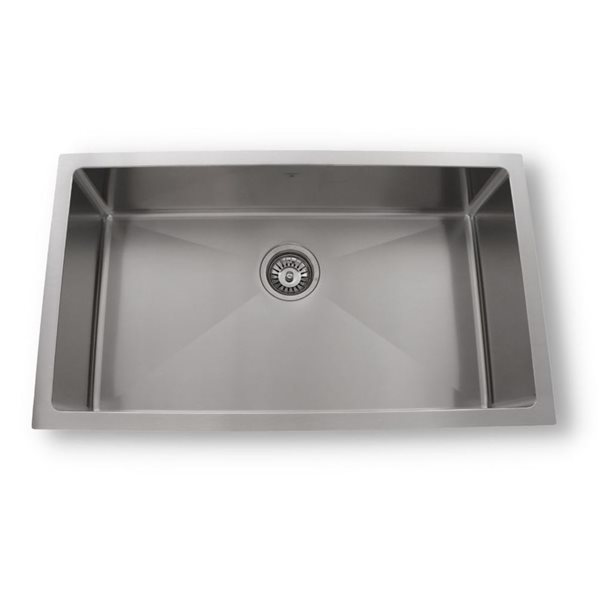 ONEX® Undermount Single Bowl 32-in x 18-in x 8-in Stainless Steel Square Sink