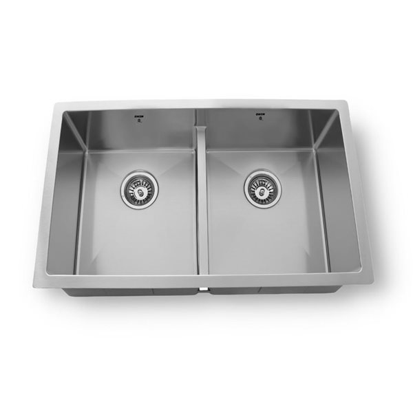 ONEX® Undermount Double Bowl 31-in x 18-in x 9-in Stainless Steel Sink