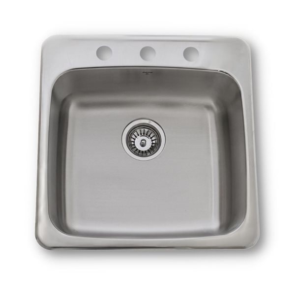 ONEX Drop In Single Bowl 20 In X 20 In X 8 In Stainless Steel Sink   332006174 MainImage 001 L 