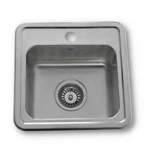 ONEX® Drop-in Single Bowl 15-in x 15" -6"d Stainless Steel Sink