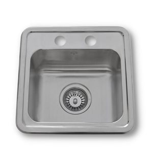 ONEX® Drop-in Single Bowl 15-in x 15-in x 6-in Stainless Steel Sink