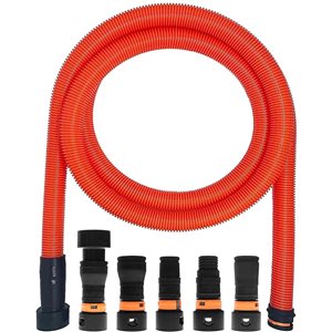 VPC 16-ft Dust Collection Extension Hose for Shop Vacuums - Tool Adapter Set