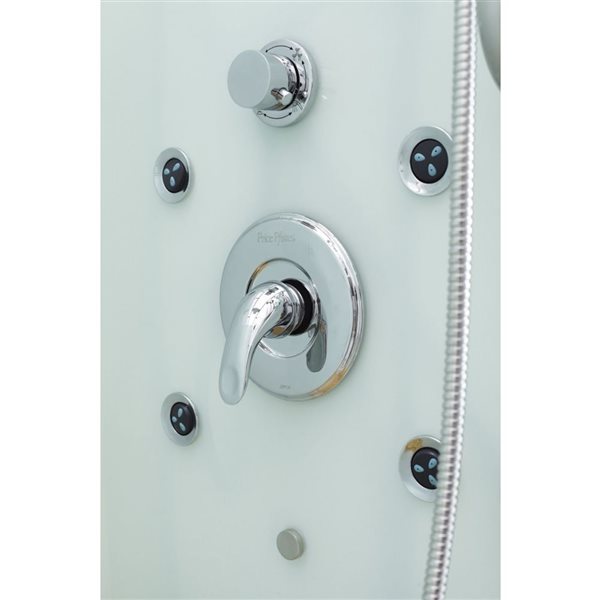 Avora Bath Contemporary White 59 x 32 x 86-in Steam Shower - Left-Hand Drain