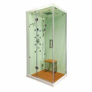 Avora Bath Jupiter White 31 x 43 x 86-in Steam Shower - Left-Hand Drain