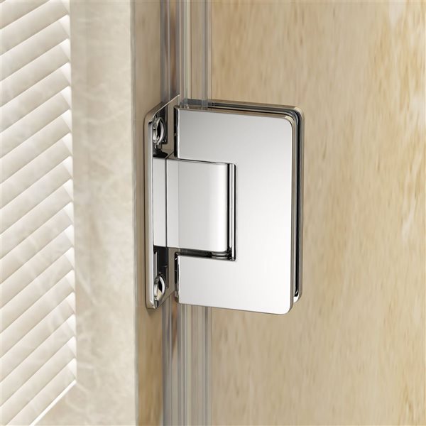 Felyl 72 X 29-in Half-Framed Hinged Shower Door - Chrome Hardware