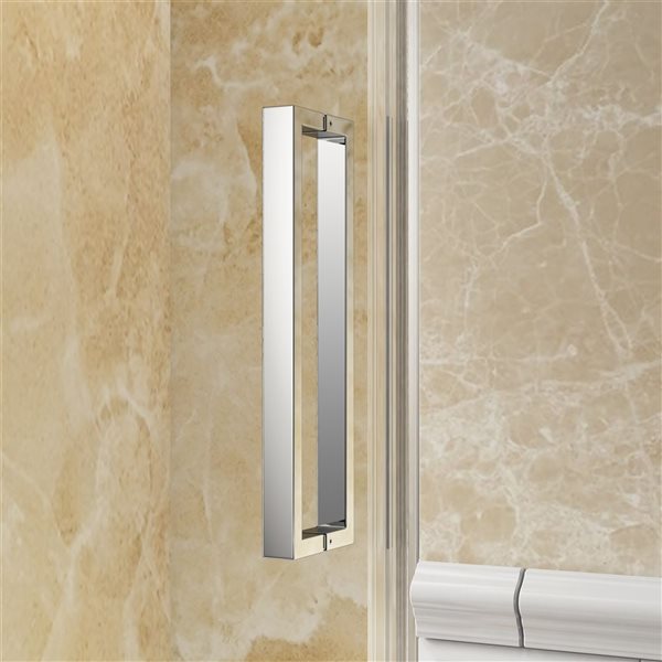 Felyl 72 X 29-in Half-Framed Hinged Shower Door - Chrome Hardware
