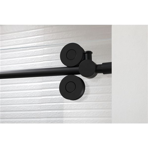 Porte de douche coulissante sans cadre 76 x 60 po Felyl - ferrure noire