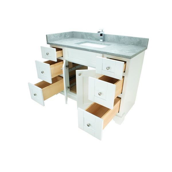 Lukx Bold Damian 42-in Espresso Single Sink Bathroom Vanity - Carrera ...