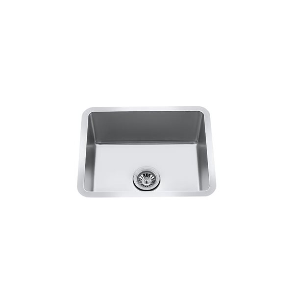 Craftx Undermount 21 x 17.38-in Brushed Satin Single Bowl Kitchen Sink