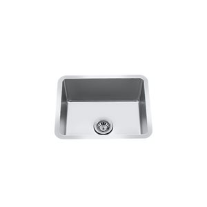 Craftx Undermount 21 x 17.38-in Brushed Satin Single Bowl Kitchen Sink