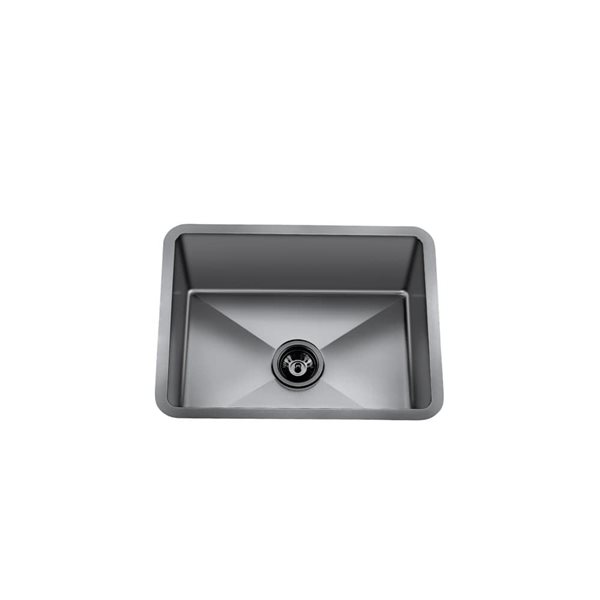 Craftx Undermount 23 x 18-in Pearl Black Single Bowl Kitchen Sink