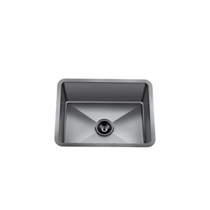 Craftx Undermount 23 x 18-in Pearl Black Single Bowl Kitchen Sink