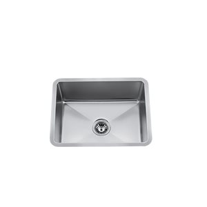 Craftx Undermount 23 x 18-in Brushed Satin Single Bowl Kitchen Sink