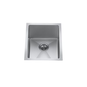 Craftx 15 x 18.5-in Satin Stainless Steel Undermount Bar Sink with Strainer