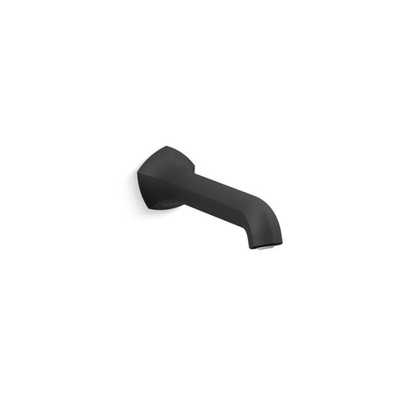 Kohler Matte Black Occasion Wall-mount 8-in bath spout